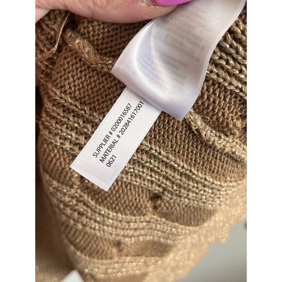 Lauren Ralph Lauren Cable-Knit Boat Neck Sweater Pullover Camel Women's Plus 2X - Picture 9 of 9